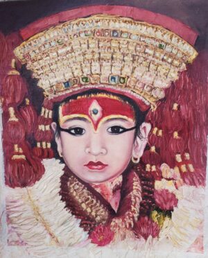 Kumari Old Painting